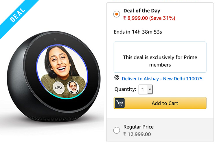 echo spot deal amazon prime day