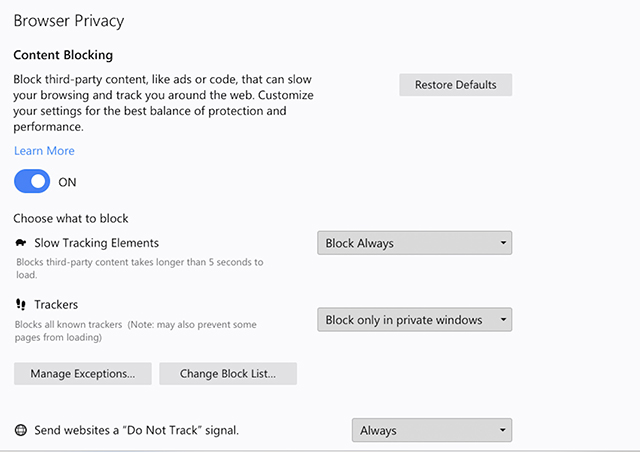 Firefox Will Let Users Block Tracking Protection Selectively With October Update