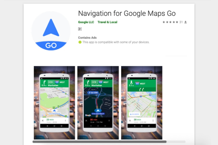 google maps go nav