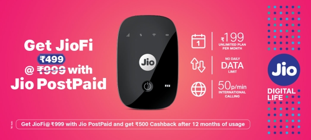 New Cashback Offer Reduces JioFi Price to Rs 499