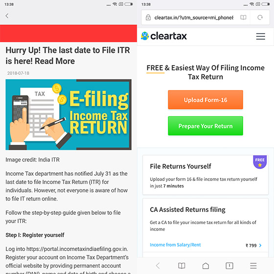 Your Xiaomi Smartphone Will Help You File Income Tax Return Before Due Date