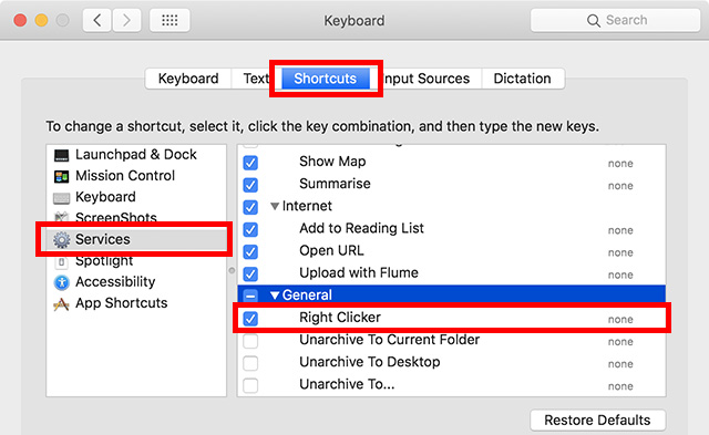 text shortcuts on a mac