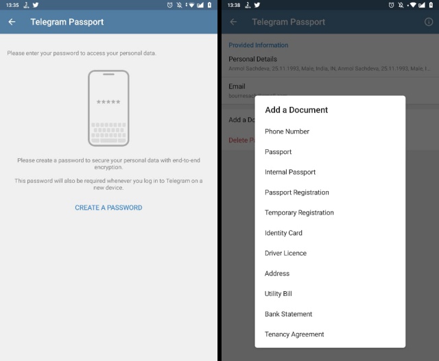 Telegram Passport Lets You Easily Sign Up For Apps and Services That Require Your Real Identity