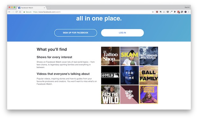 4. Facebook Watch - Best YouTube Alternatives
