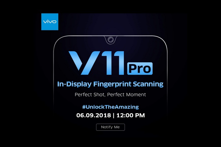Latest Vivo V11 Pro Teaser Reveals New Design, Waterdrop Notch