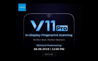 Vivo V11 Pro teaser website