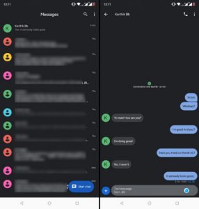 Android Messages Gets an Awesome Dark Mode With New Material Theme Look ...