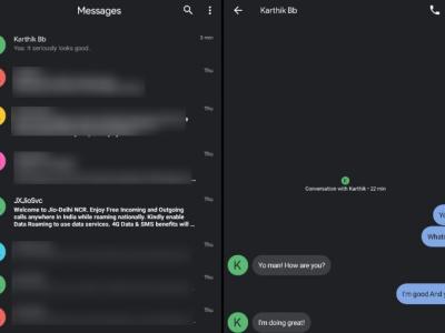 android messages dark mode featured