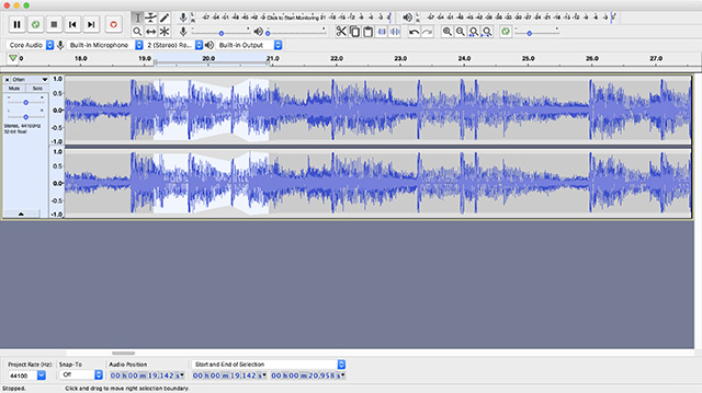 audio editing in audacity