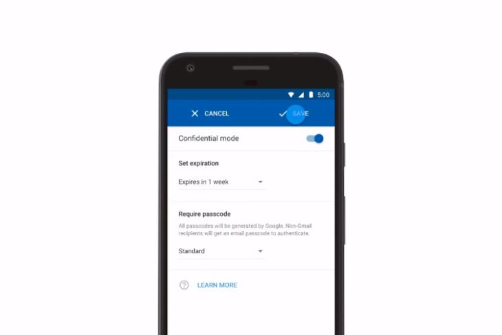 confidential mode gmail android