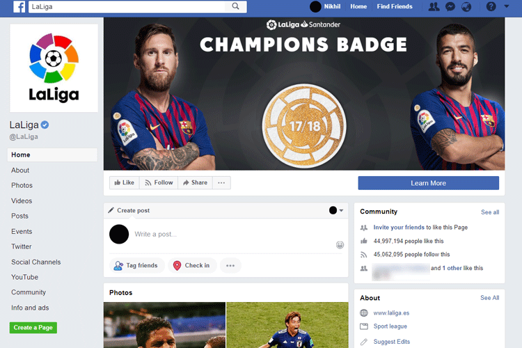 Liga X  Facebook