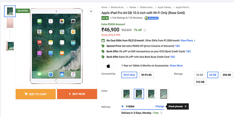 Flipkart Superr Sale: Get Rs 3,000 off on iPad Pro 10.5" (Wi-Fi)