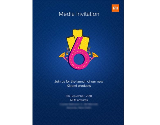 Xiaomi Starts Sending Invites for Sept 5 Event, Redmi 6 Series Expected