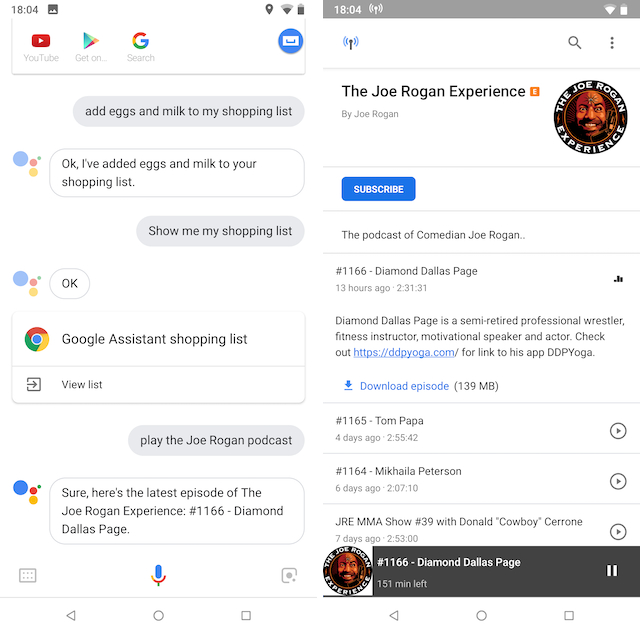 Google Assistant song Podcast