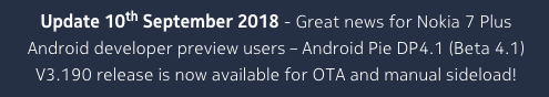 Nokia 7 Plus Gets Android Pie Beta 4.1 Update With September Security Patch