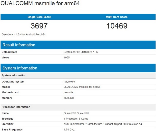 snapdragon 665 geekbench 5