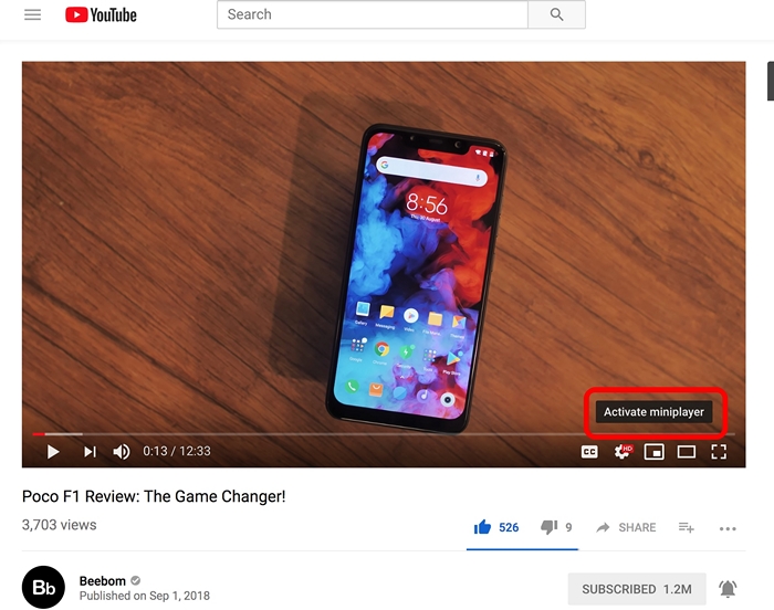 Exclusive: YouTube’s Picture-in-Picture Mode for Web Starts Rolling Out