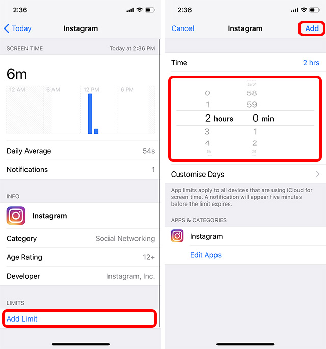 iOS 12'de Bireysel Uygulamalarda Ekran Süresi Sınırları Nasıl Ayarlanır