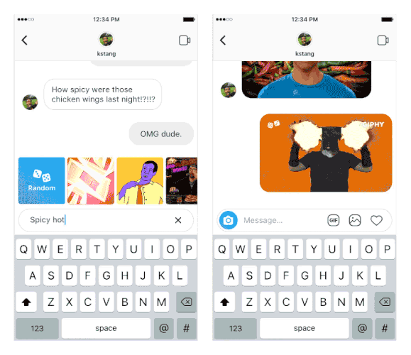 You Can Now Send GIFs From Giphy in Instagram Direct