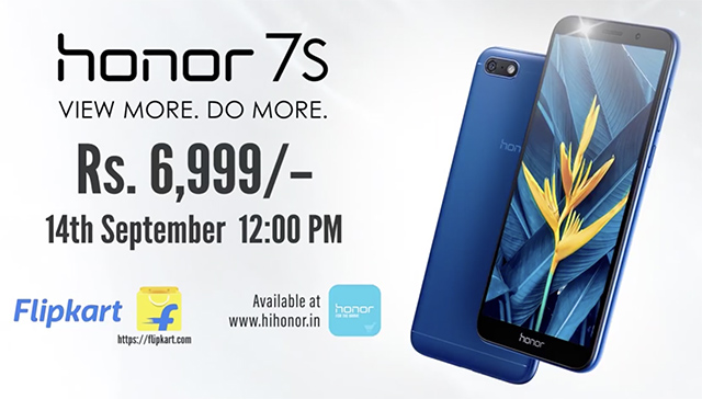 Honor 7S with 13MP Camera Launched in India at Rs 6,999