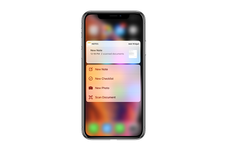ios 12 scan document 3d touch