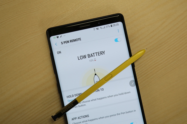 note 9 s-pen battery life test