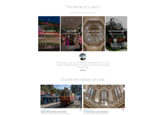 Google Celebrates Indian Railways With Multimedia Showcase in Arts And Culture