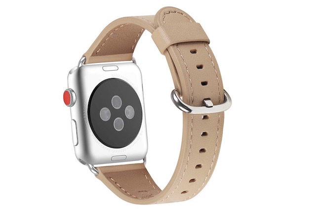 5. Top Grain Leather Band for Apple Watch Series 4