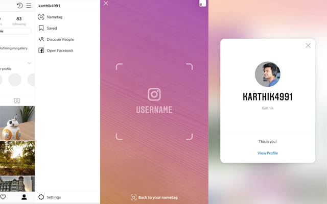 Now Scan 'Nametags' to Follow People on Instagram