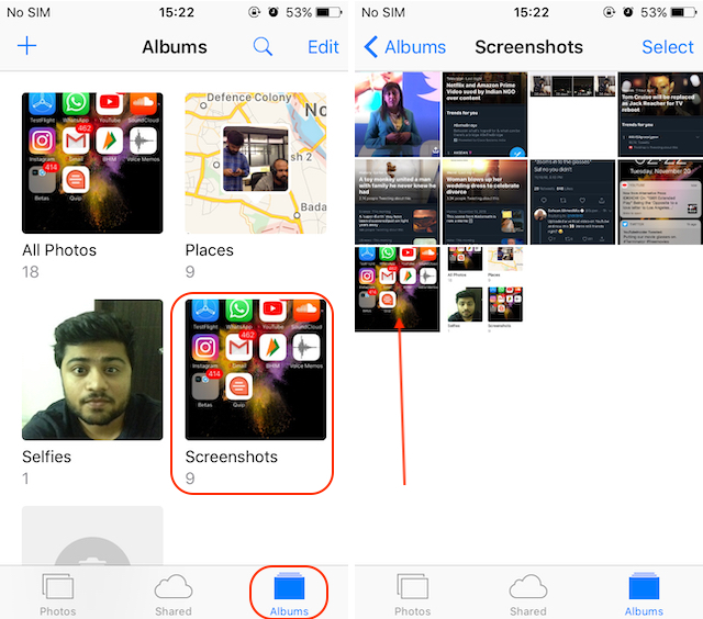 1. Editing Screenshot on iPhone (iOS 10 and below)