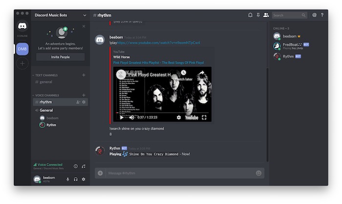 Rythm 2 Discord Bot Commands