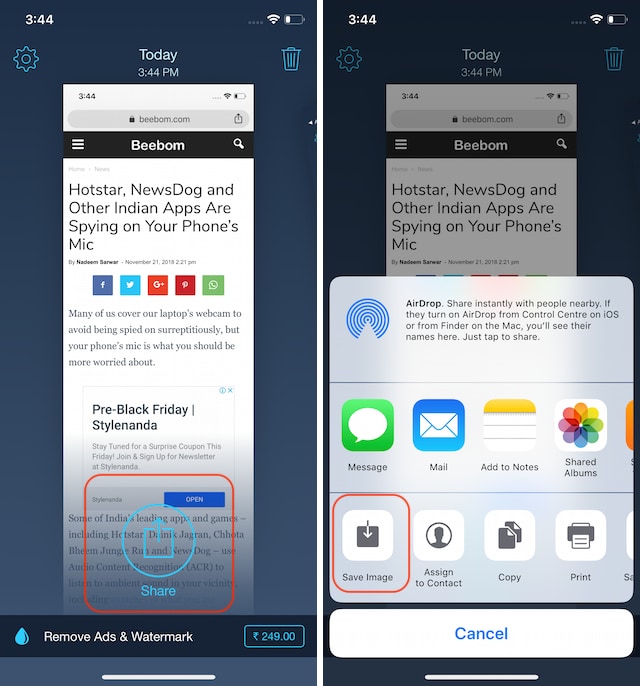 5. Taking a Scrolling Screenshot with the Help of Third-Party Apps