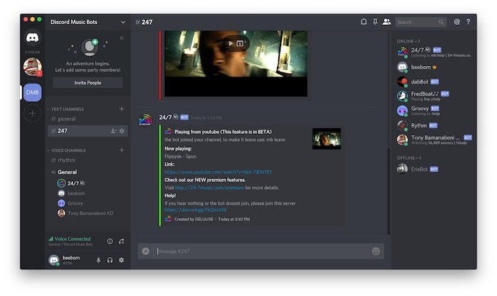 discord music bot youtube