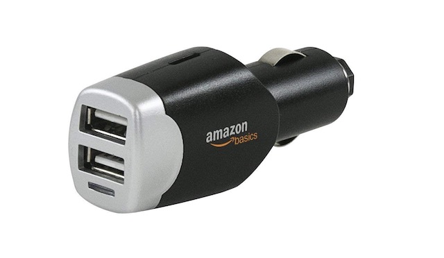 9. AmazonBasics 4.0 Amp Dual USB Car Charger