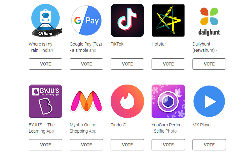 You Can Now Vote for Best Android Apps and Games of 2018 on Google Play Store