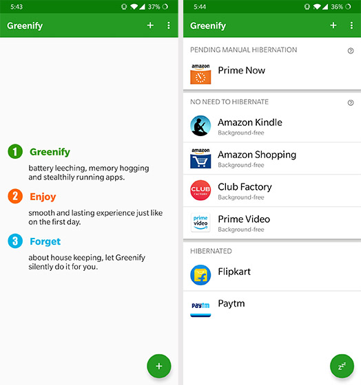 Greenify - app Killers voor Android