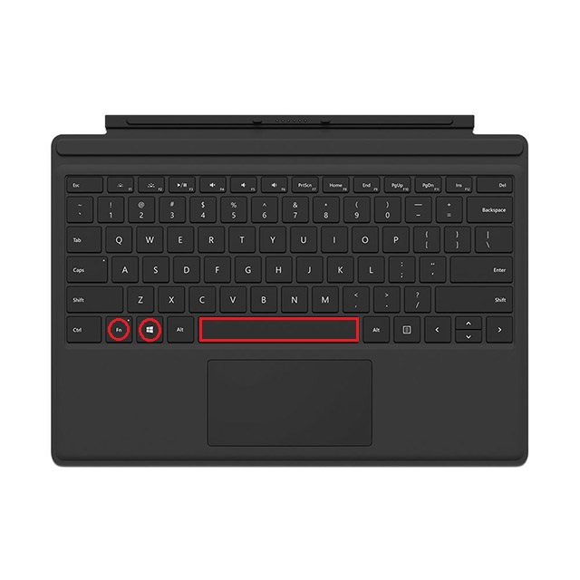 Microsoft Surface type cover screenshot