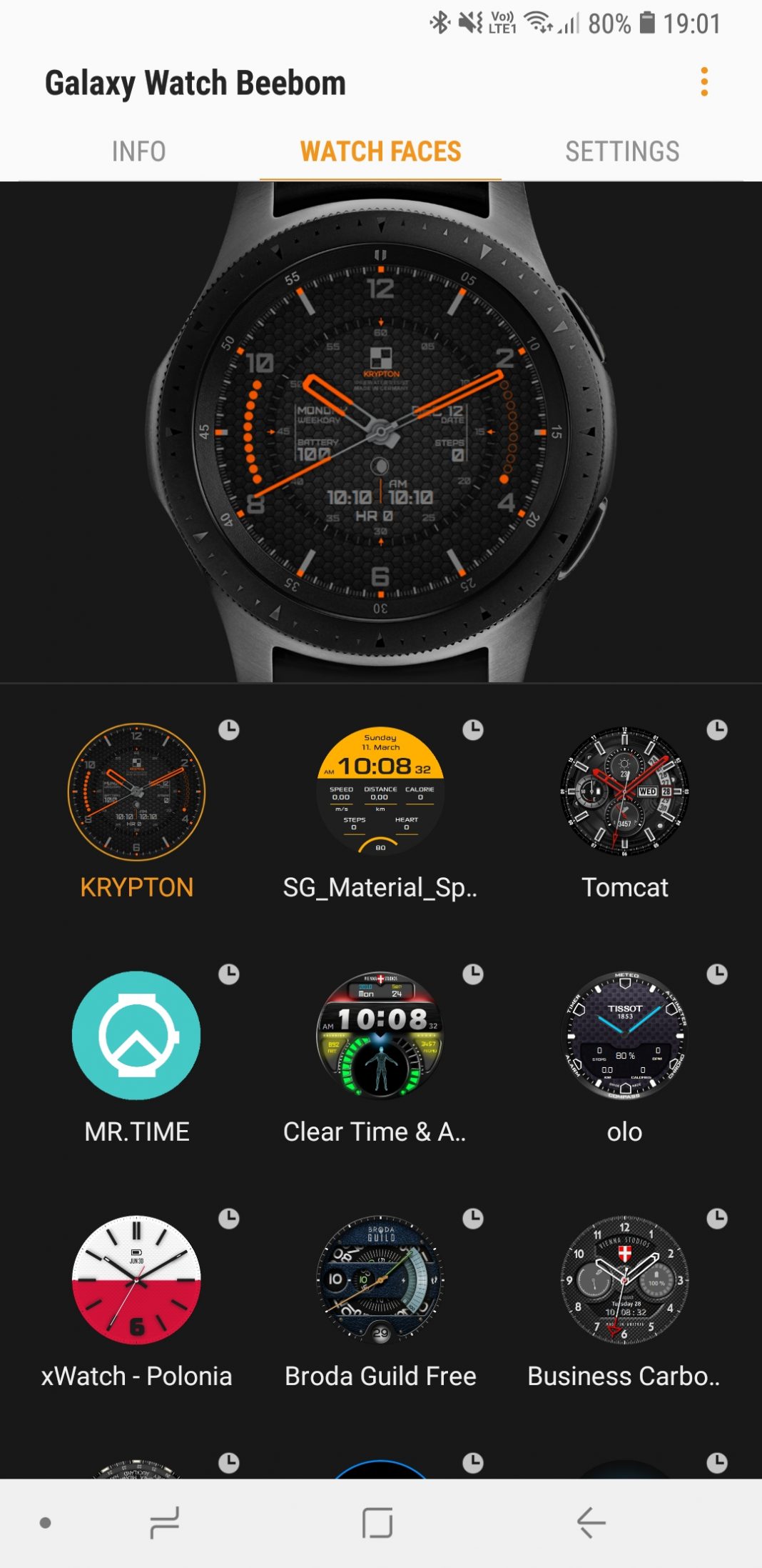 samsung galaxy watch features list
