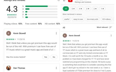 play store UI changes