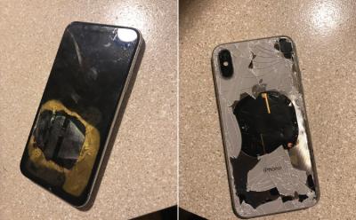 apple iphone X exploded
