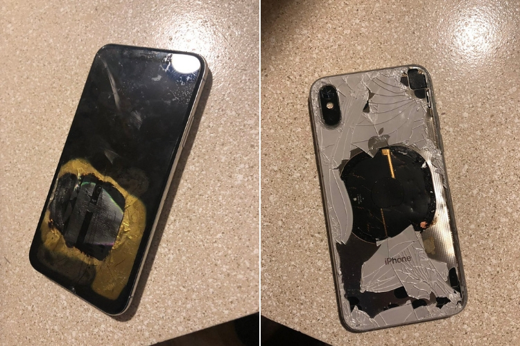 apple iphone X exploded