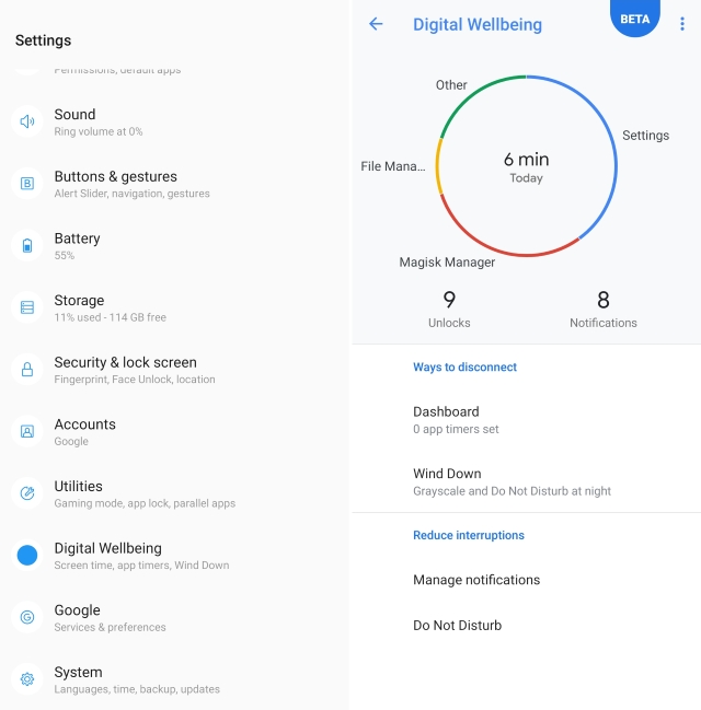 digital wellbeing on Android Pie