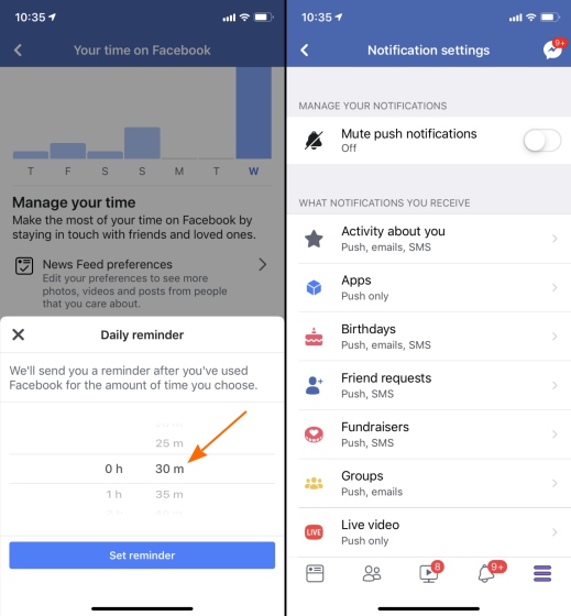 Facebook Now Tells You How Much Time You Spend on Facebook