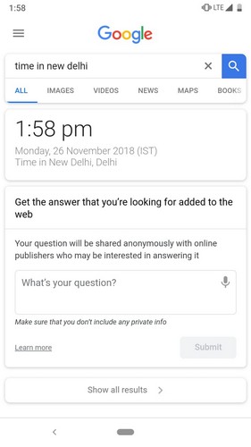 Google Search Now Directly Answers Some Questions Without Showing Other Results