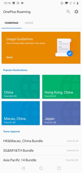 OnePlus Roaming Gives You SIM-Free International Mobile Data