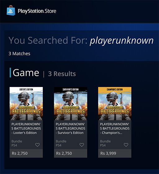 pubg ps4 store