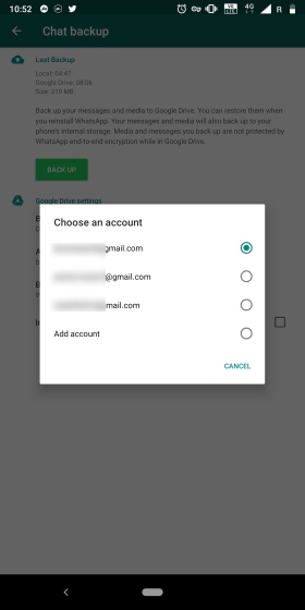 whatsapp open existing chat