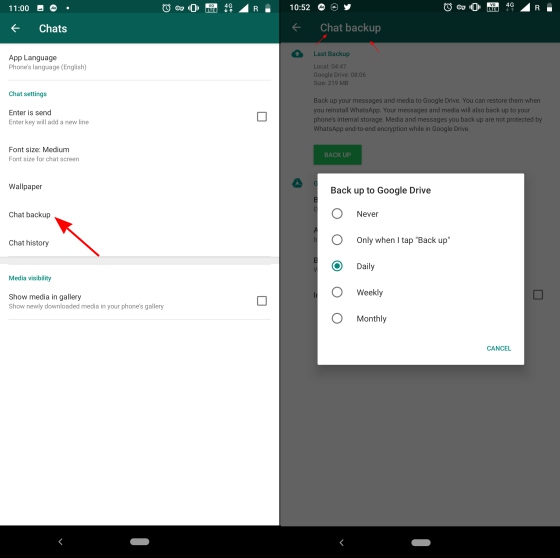 How To Save WhatsApp Backup to Google Drive Manually