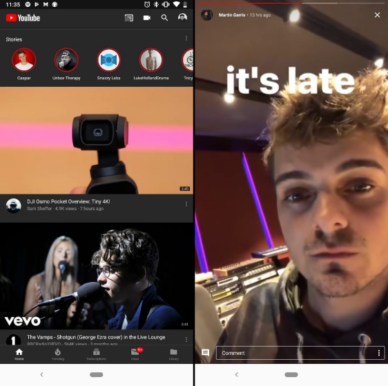 youtube stories expansion