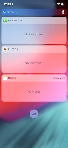 Adding Widgets in iPhone 1